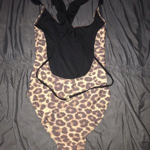 Leopard Print One Piece Bathing Suit